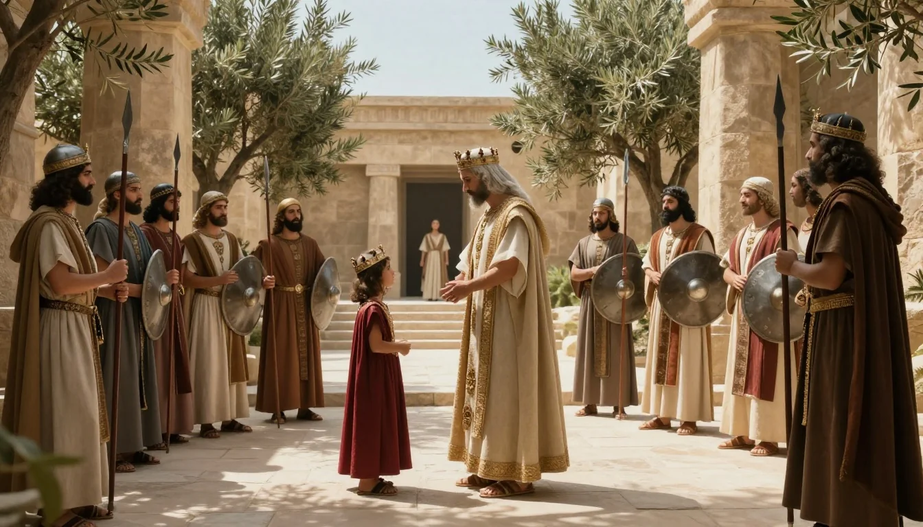 Primera lectura de hoy 19 junio 2026 — 2 Reyes 11, 1-4. 9-18. 20 (ilustración)