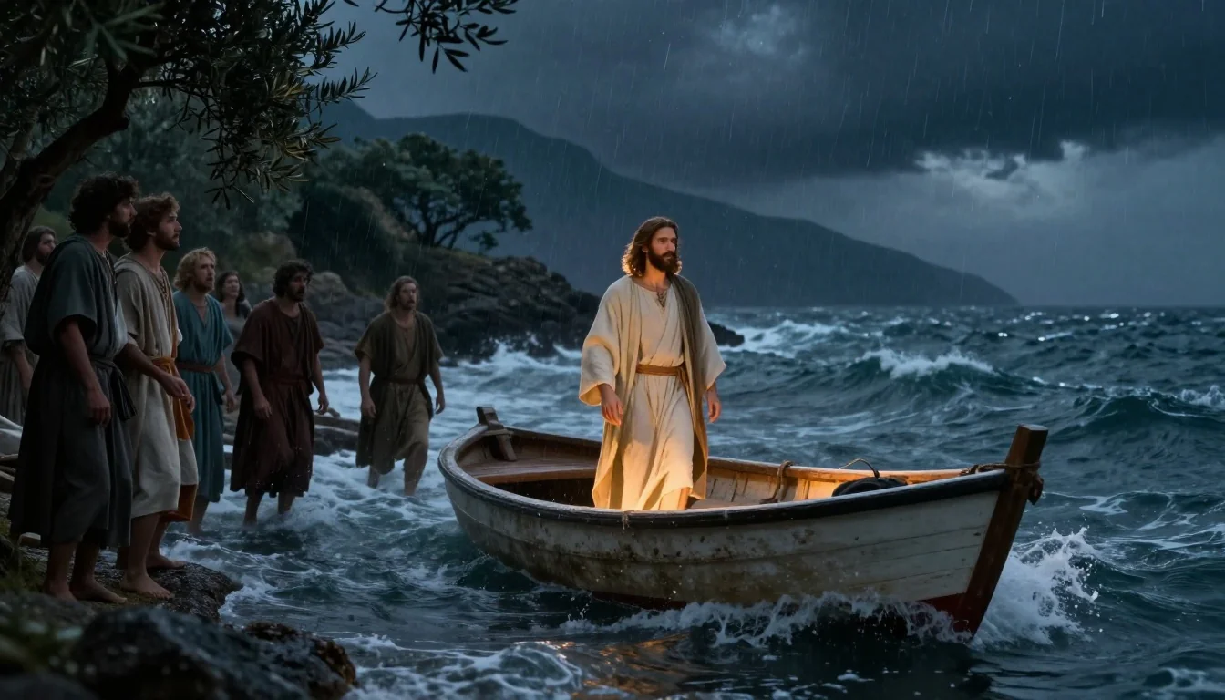 Evangelio del 3 agosto 2026 — Mateo 14, 22-36 (ilustración)