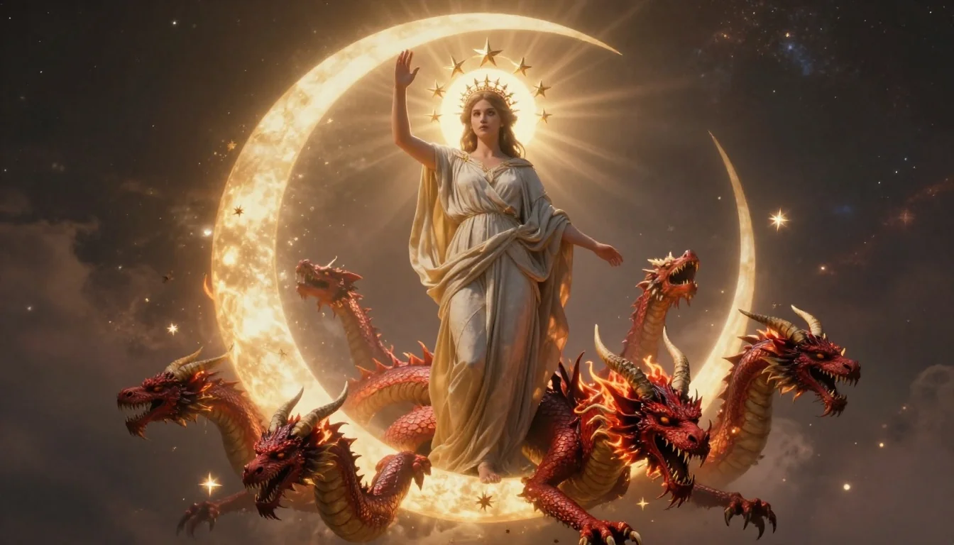 Primera lectura de hoy 15 agosto 2026 — Apocalipsis 11, 19; 12, 1-6. 10 (ilustración)